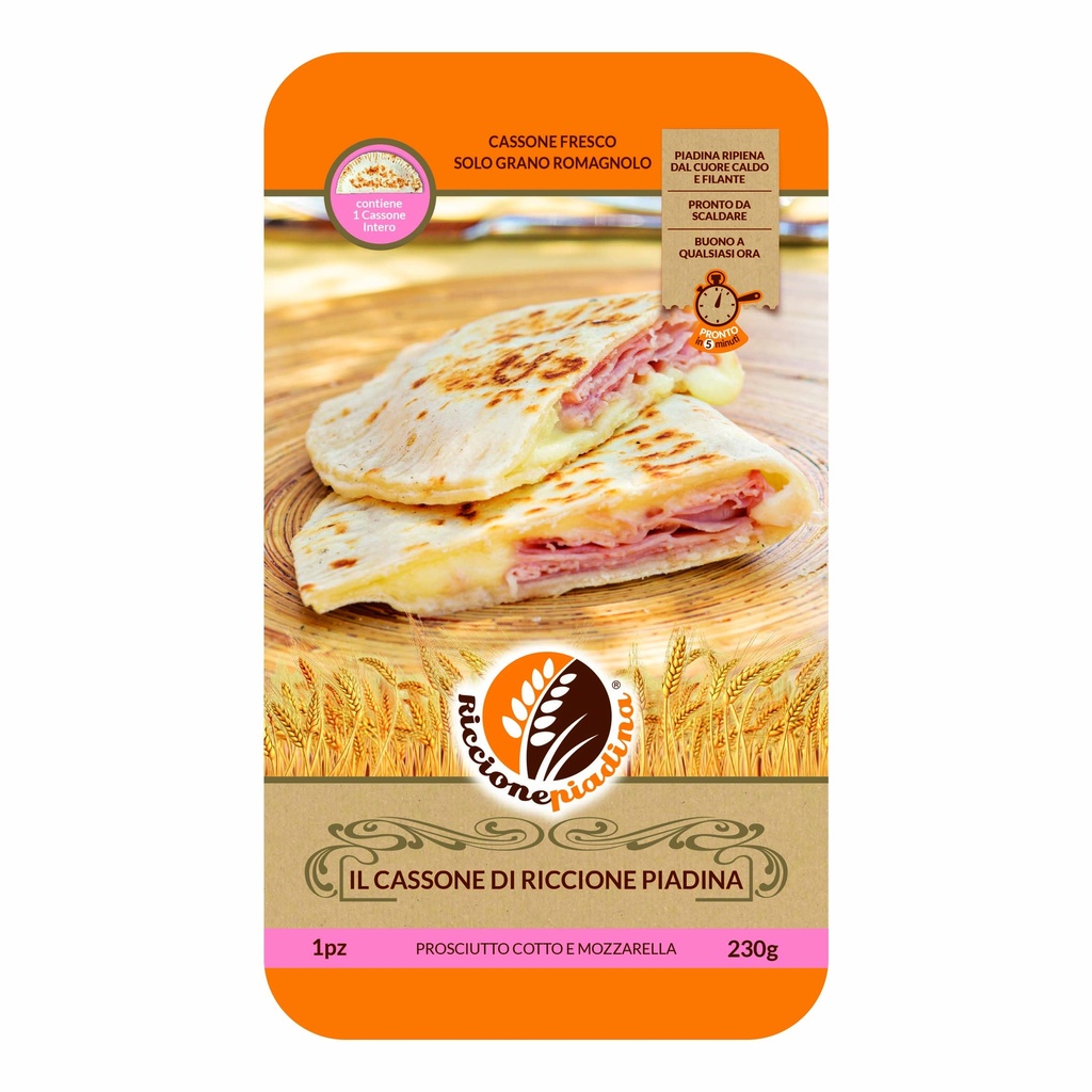 [PR712] Riccione Piadina Cassone - cotto e mozzarella 230g